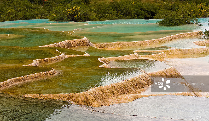 中国,四川,九寨沟黄龙图片素材