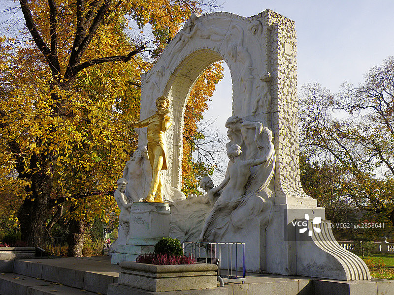 欧洲,奥地利,施特劳斯雕像公园图片素材