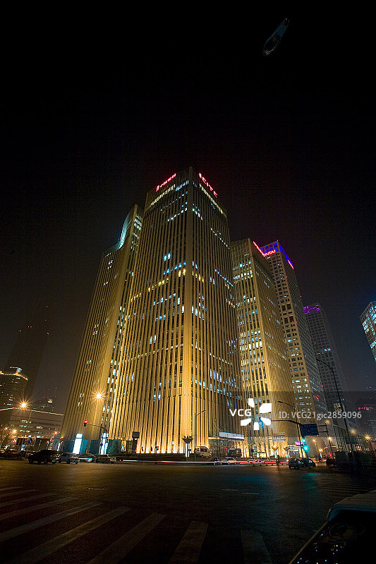 北京CBD夜景图片素材
