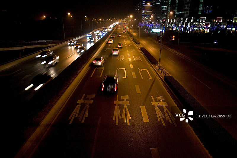 北京CBD夜景图片素材