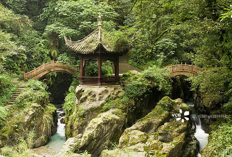 中国,四川,峨眉山,清音阁图片素材