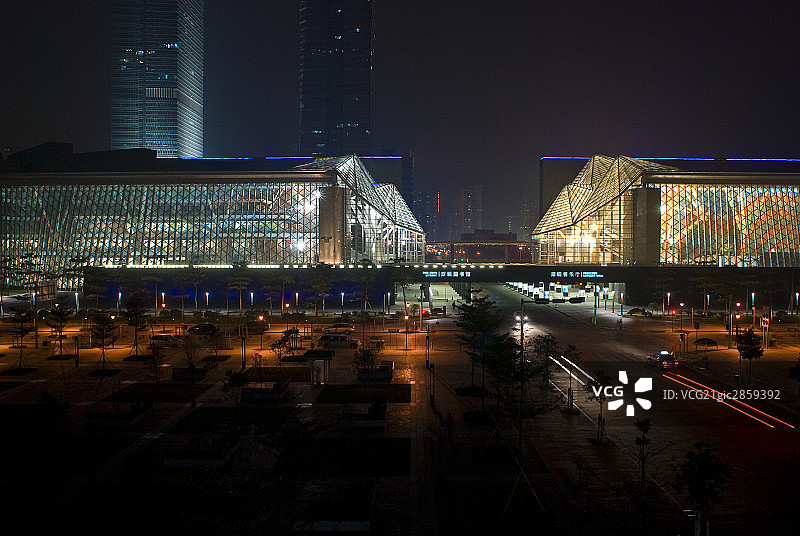 中国,深圳,城市夜景图片素材