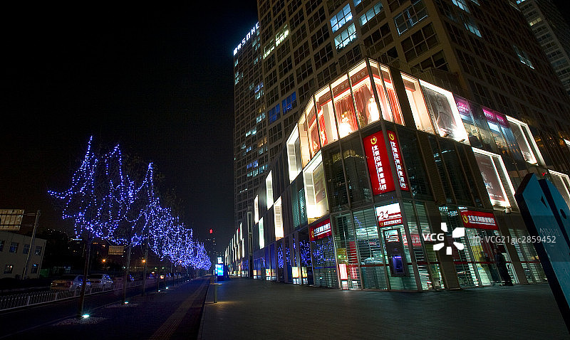 北京CBD夜景图片素材