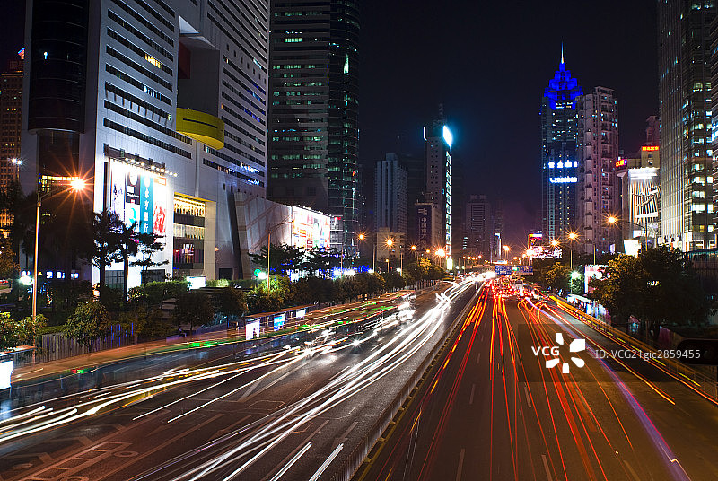 中国,深圳,城市夜景图片素材