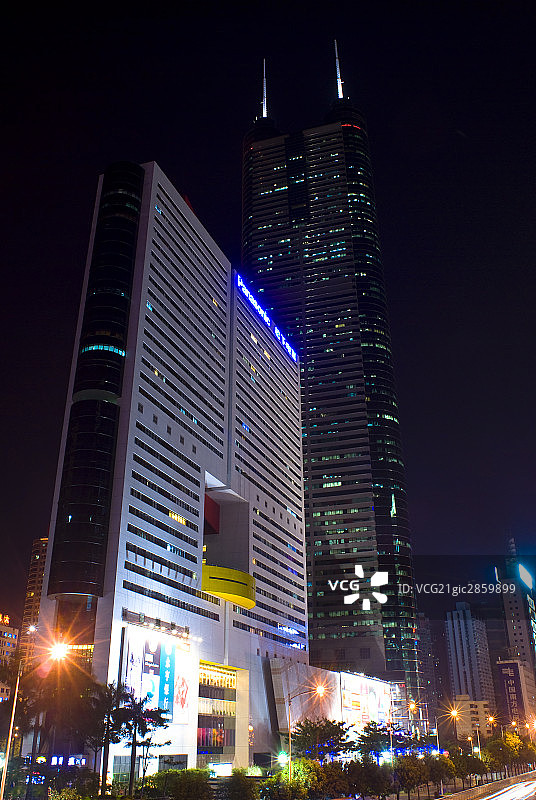 中国,深圳,帝王大厦,夜景图片素材