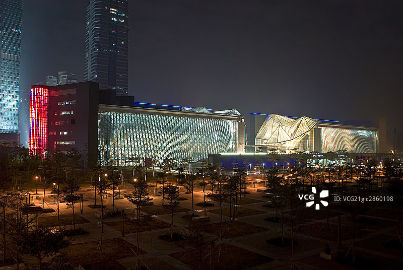中国,深圳,城市夜景图片素材