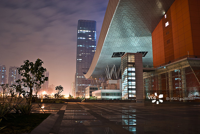 中国,深圳,城市夜景图片素材
