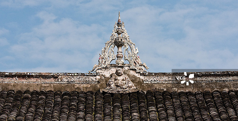 中国,四川峨眉山,万年寺,屋顶图片素材