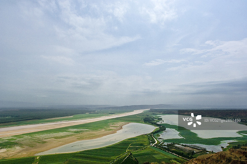 黄河圣天湖风光图片素材
