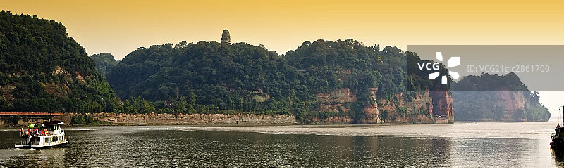 中国,四川,乐山大佛图片素材