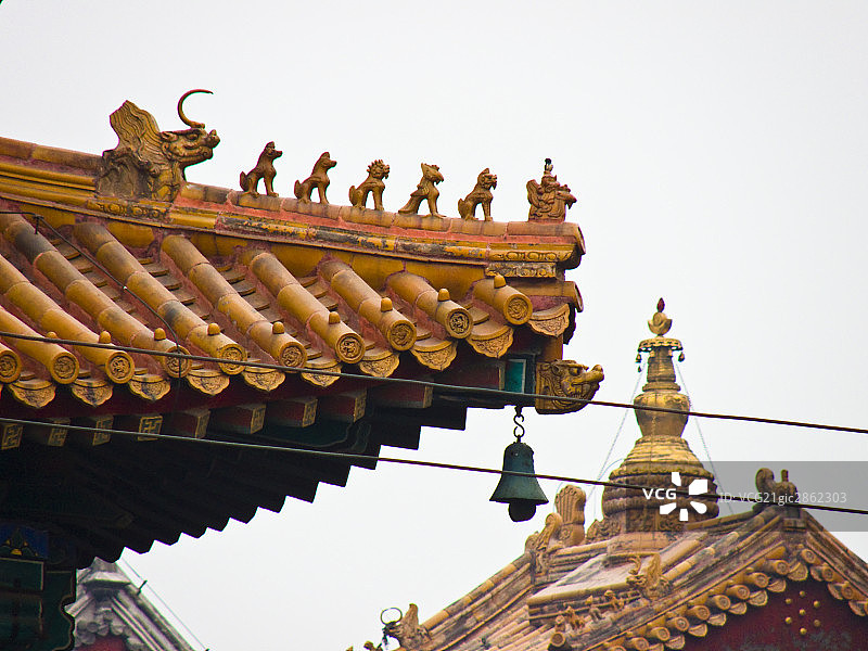 雍和宫建筑檐尖图片素材