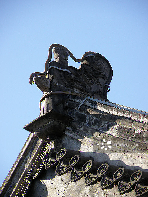 雍和宫宫殿屋檐图片素材