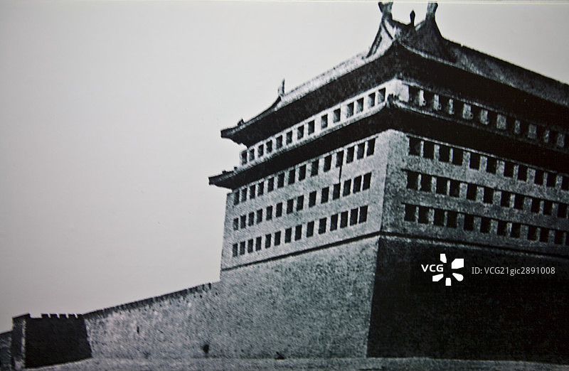 老照片老北京正阳门图片素材