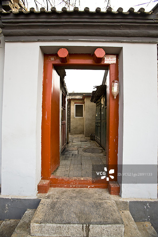 北京,南锣鼓巷,门口图片素材