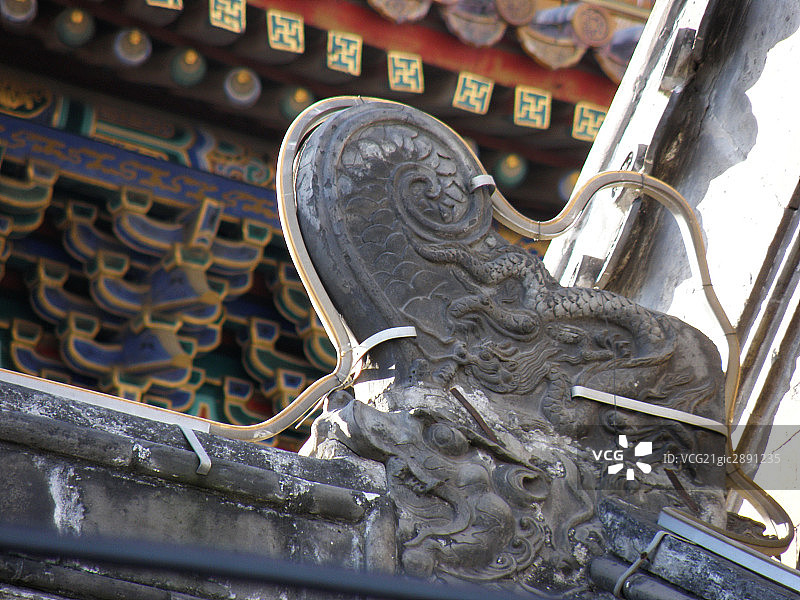 雍和宫宫殿屋檐图片素材