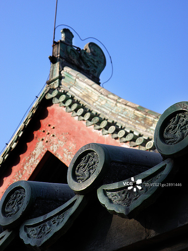中国,北京,天坛,屋檐,瓦图片素材