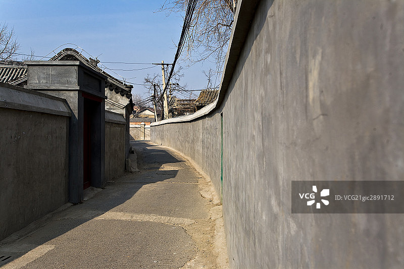 北京,南锣鼓巷,胡同图片素材