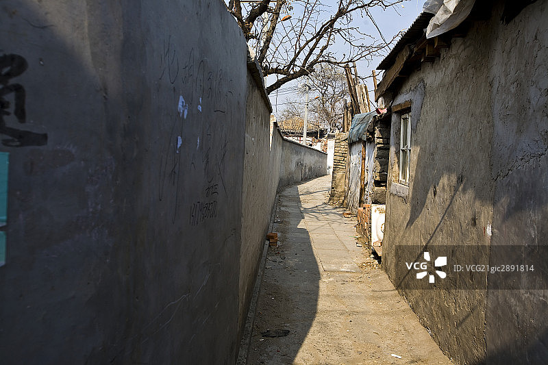 北京,南锣鼓巷,胡同图片素材