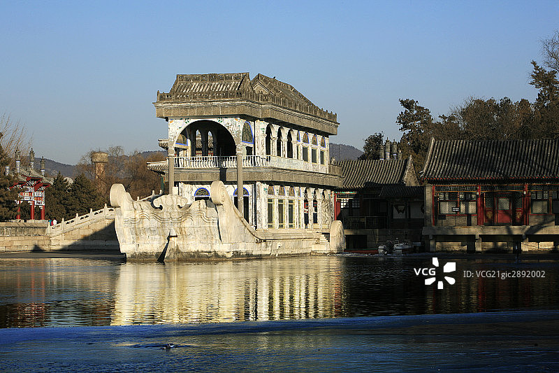 中国,北京,颐和园,石舫图片素材