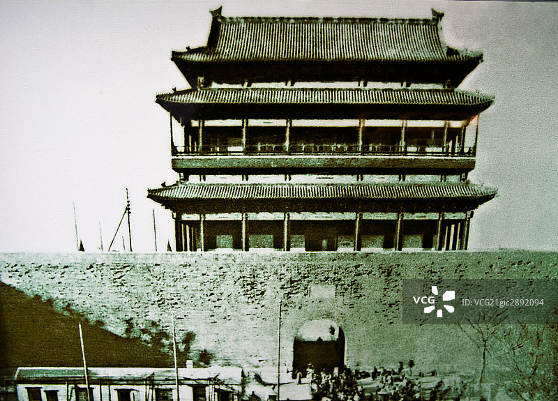 老照片老北京正阳门图片素材