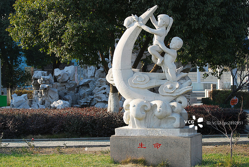 中国,上海,雕塑图片素材