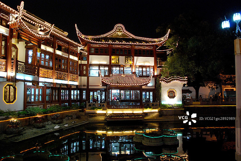 中国,上海,建筑,夜景图片素材