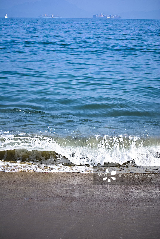 深圳,大梅沙,海潮,浪花图片素材