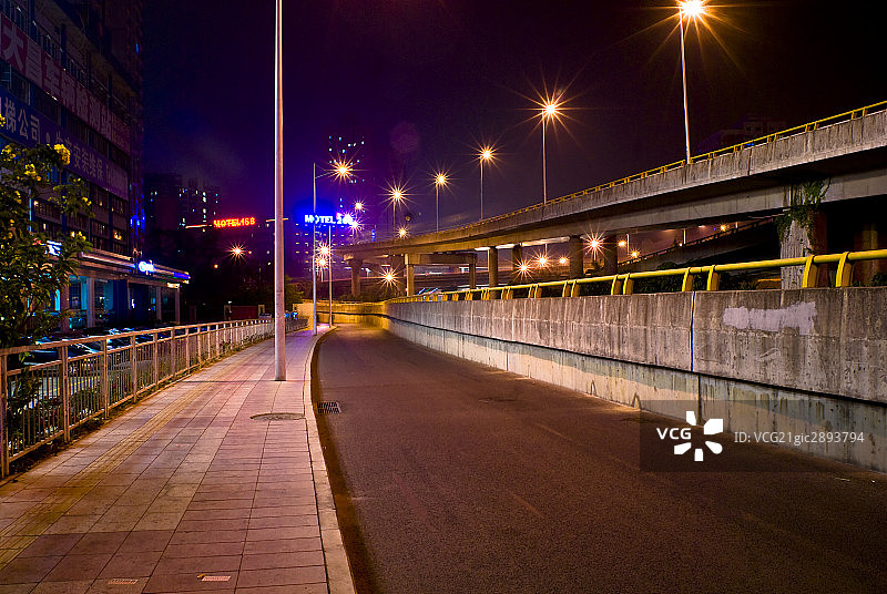 中国,广东,深圳夜景图片素材