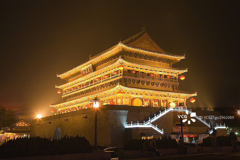 陕西西安鼓楼图片素材