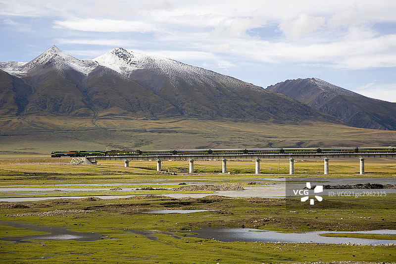 西藏当雄青藏铁路图片素材