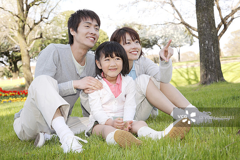 Portrait of Asian family图片素材