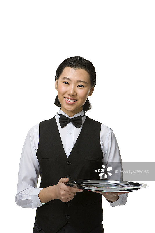 微笑的服务员图片素材