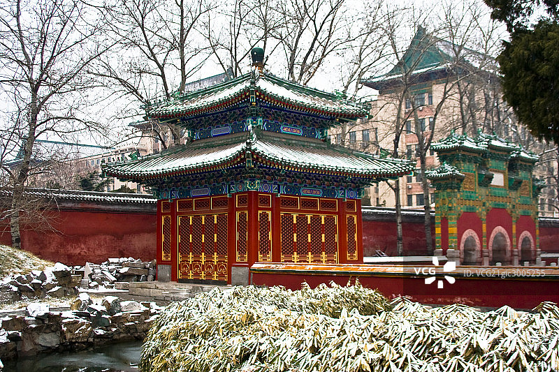 冬季的北海公园雪景图片素材