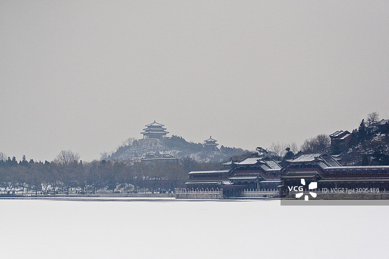 冬季的北海公园雪景图片素材