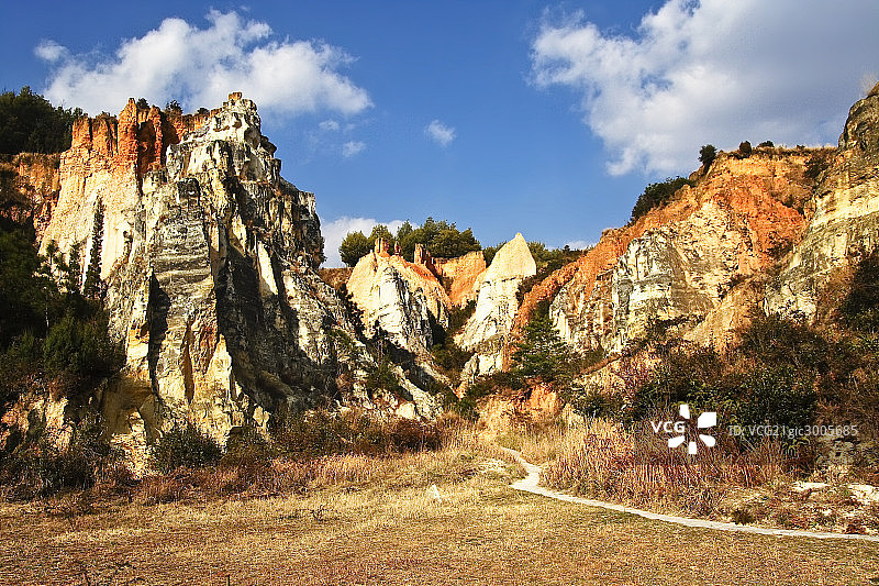 云南陆良,彩色沙林图片素材