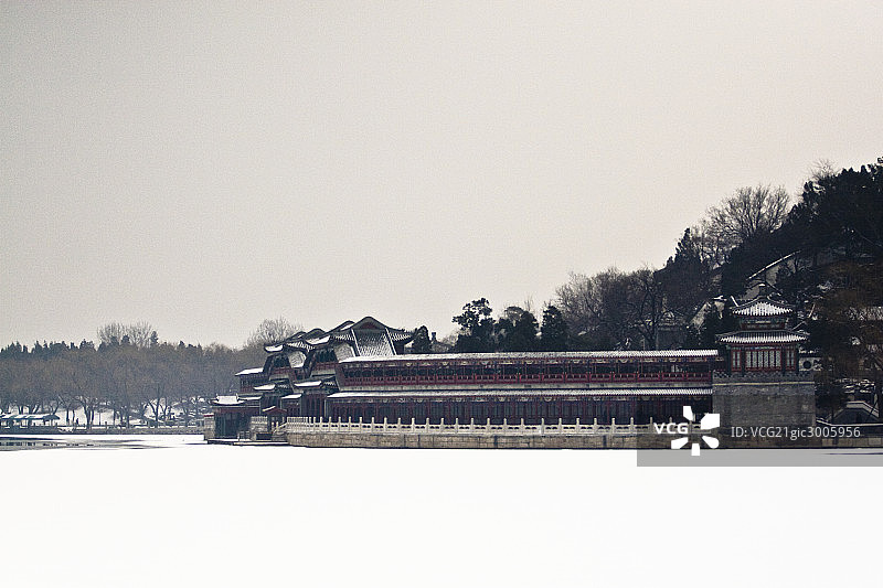 冬季的北海公园雪景图片素材