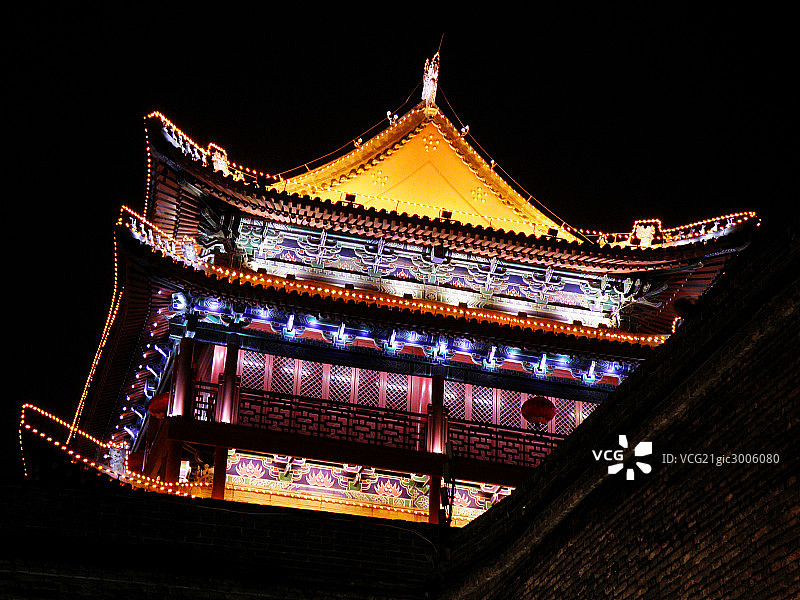 西安城墙,南城门,城楼图片素材