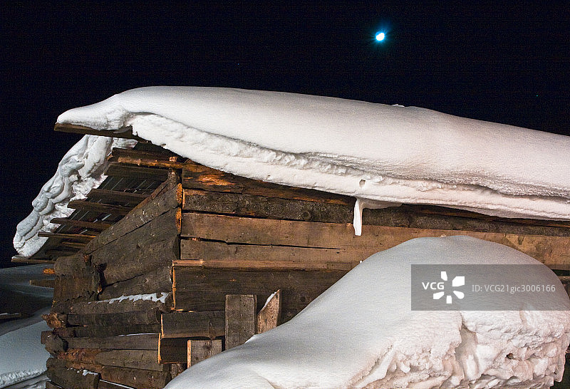 雪乡,月夜图片素材
