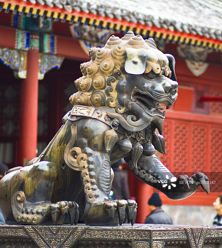 香山,铜狮图片素材