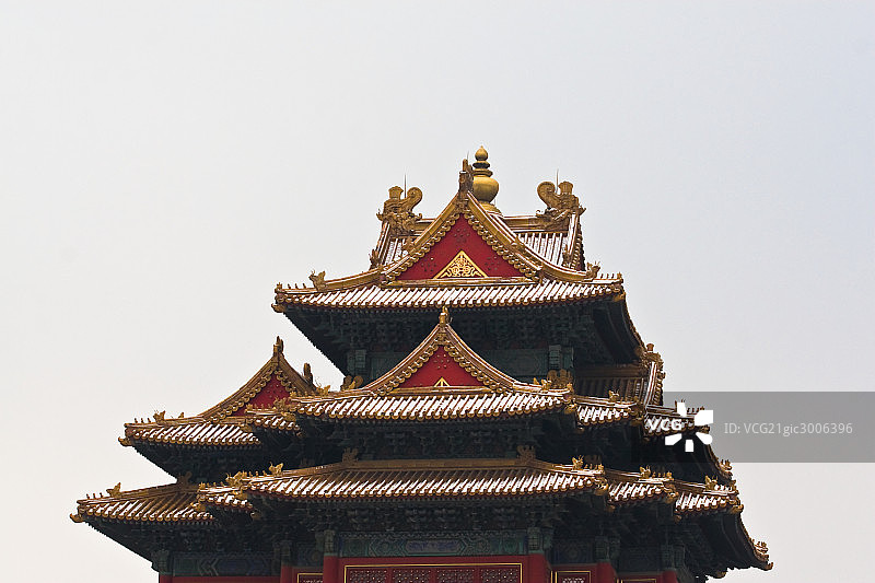 冬季的故宫角楼雪景图片素材