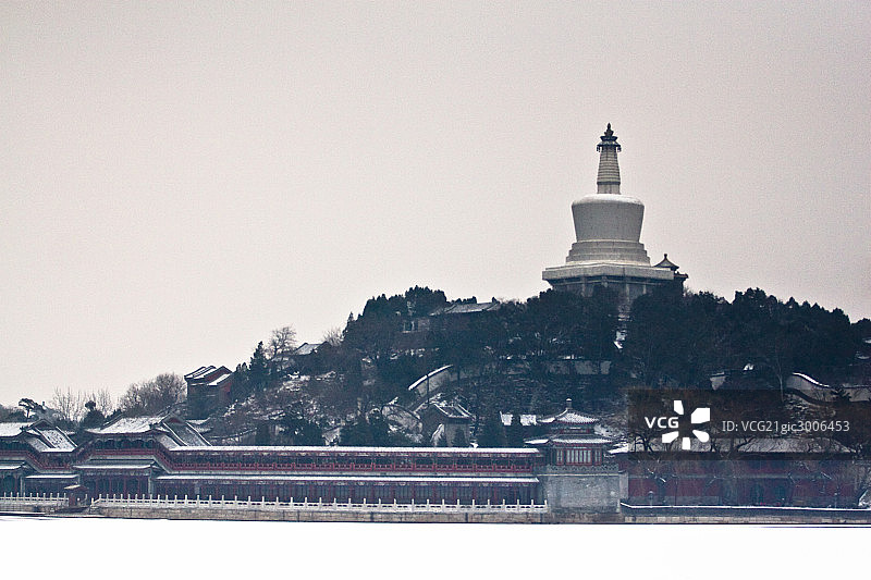 冬季的北海公园雪景图片素材