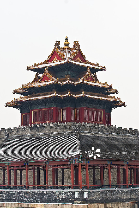 冬季的故宫角楼雪景图片素材