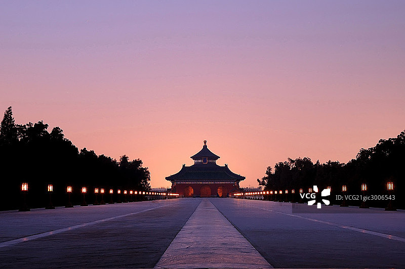 天坛夜景图片素材