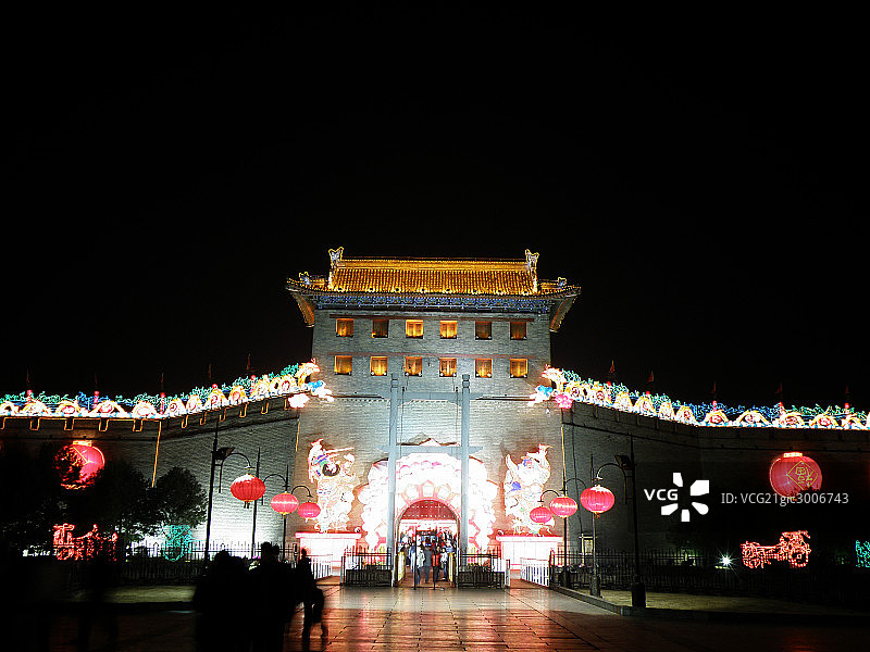 西安城墙及南城门图片素材