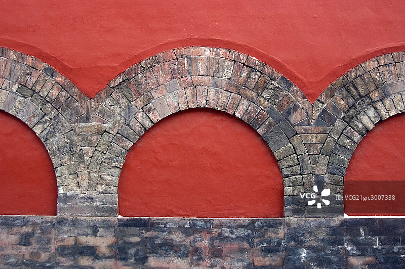 冬季故宫内红墙图片素材