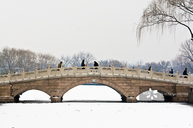 冬季的后海雪景图片素材