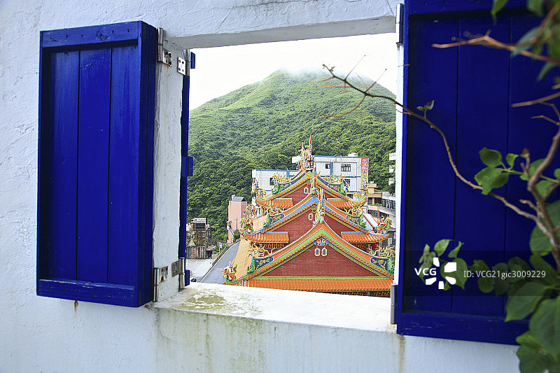 台湾基隆山庙宇图片素材