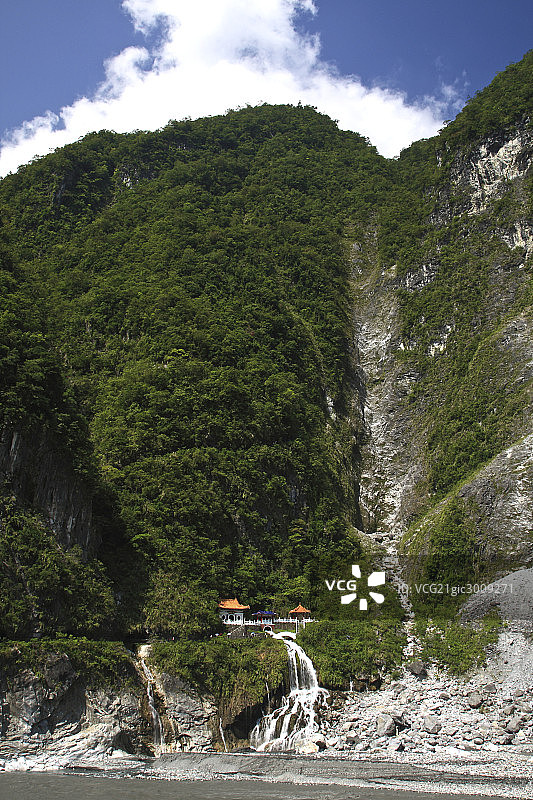 中国台湾太鲁阁公园,长春祠图片素材