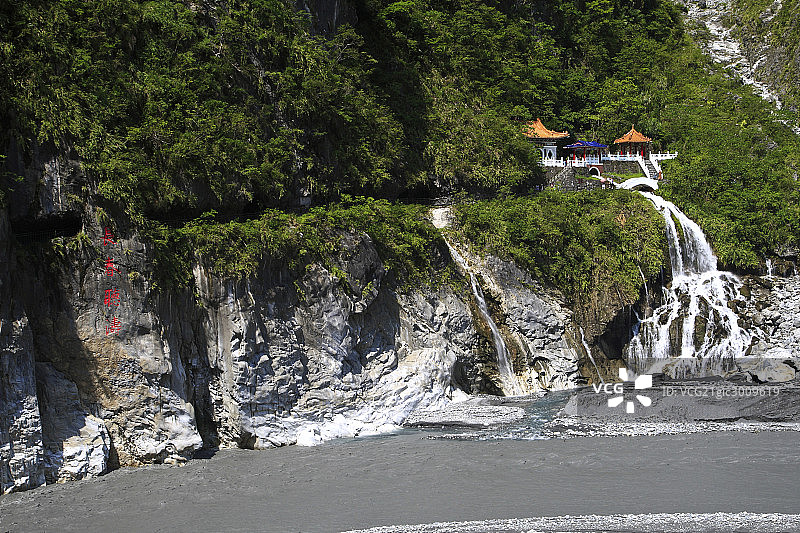 中国台湾太鲁阁公园,长春祠图片素材