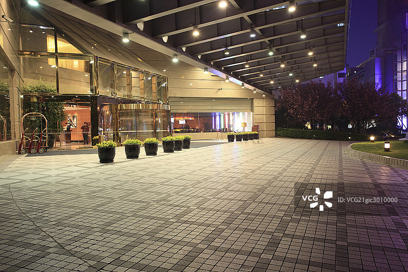 酒店建筑入口场景图片素材